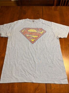 DC Comics Light Blue Superman Logo Short Sleeve Tee
